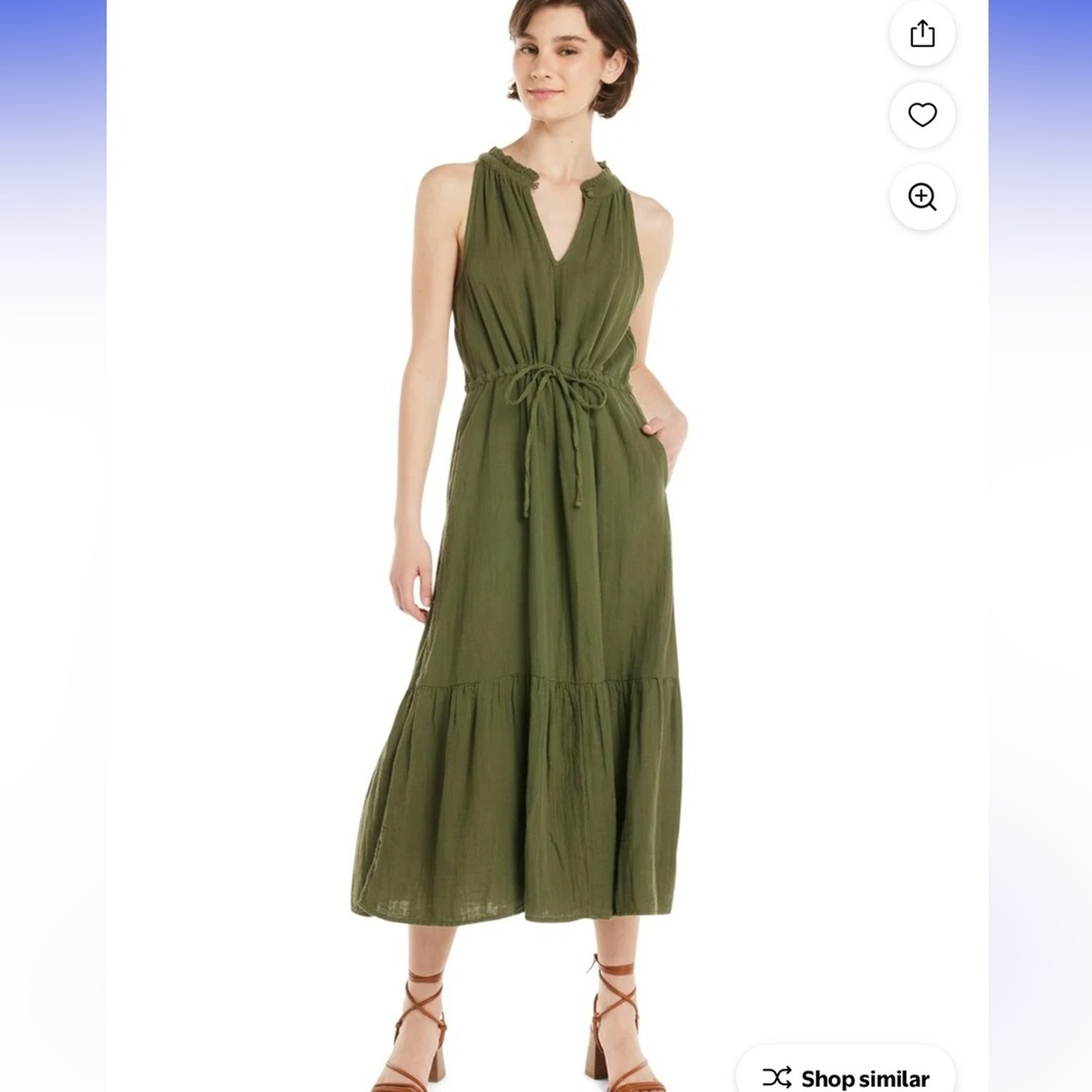 Green Sleeveless Maxi Dress
